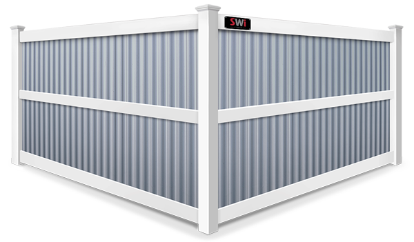 Galvanized Privacy Metal Panel fence contractor in xxxREGION