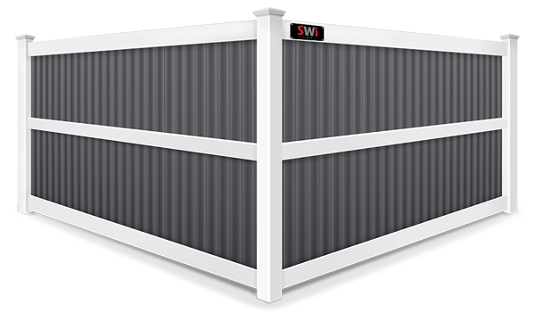 Black With Center Rail R-Panel Steel  fence contractor in xxxREGION