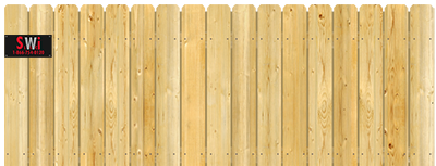 Straight Dog Ear Top - Wood Fence Option