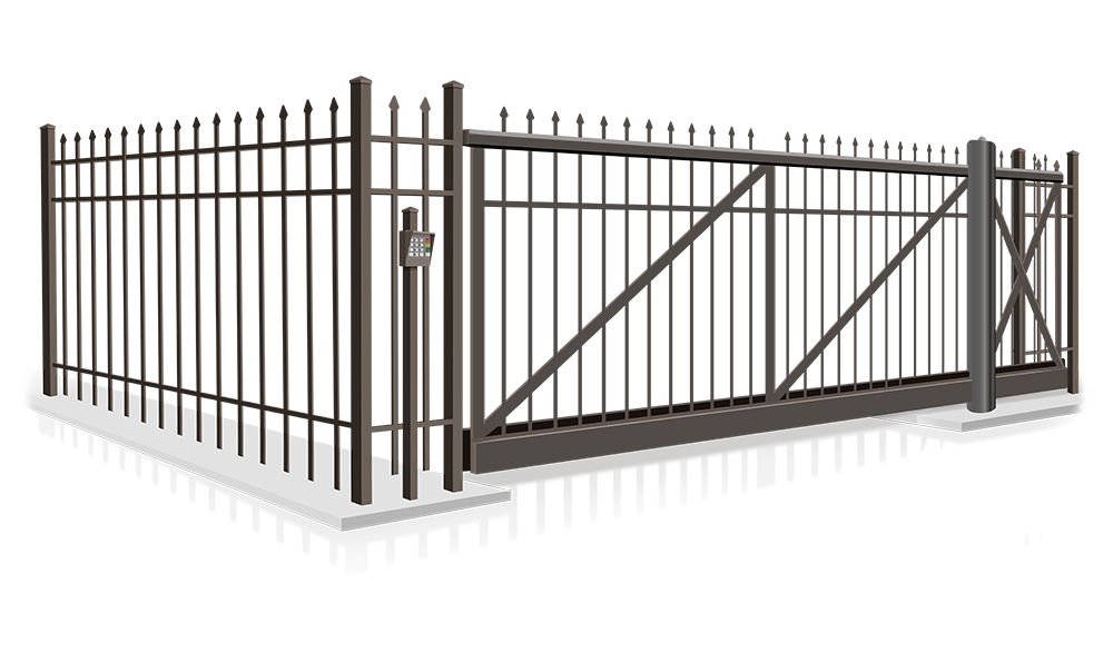 Automated gate with solar powered operator