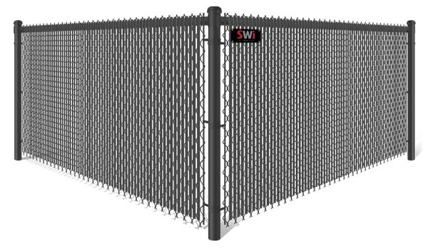 Black Semi-Privacy Chain Link fence contractor in xxxREGION