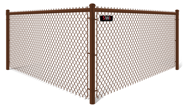 Brown Plastic Chain Link fence contractor in xxxREGION