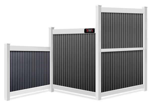 Corrugated Steel fence height options xxxREGION