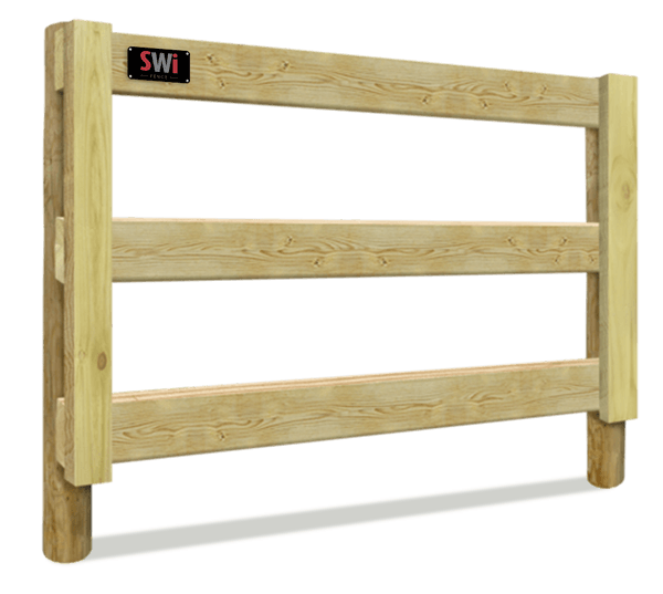 3 Board Rail With Covers fence Wyoming