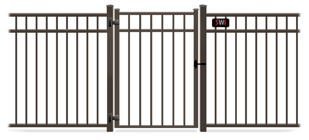 Metal gate in closed position