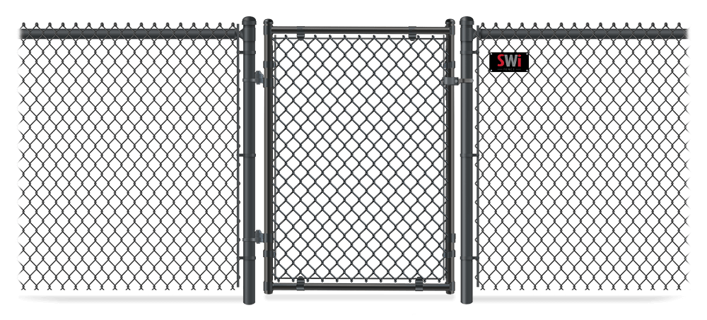 Chain Link gate in closed position