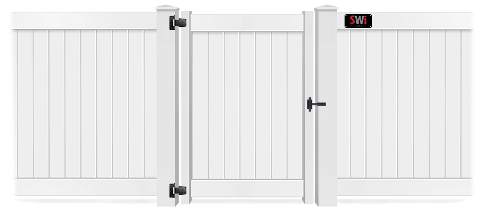 Vinyl gate in closed position