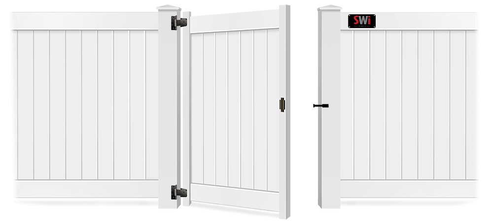 Vinyl gate in open position