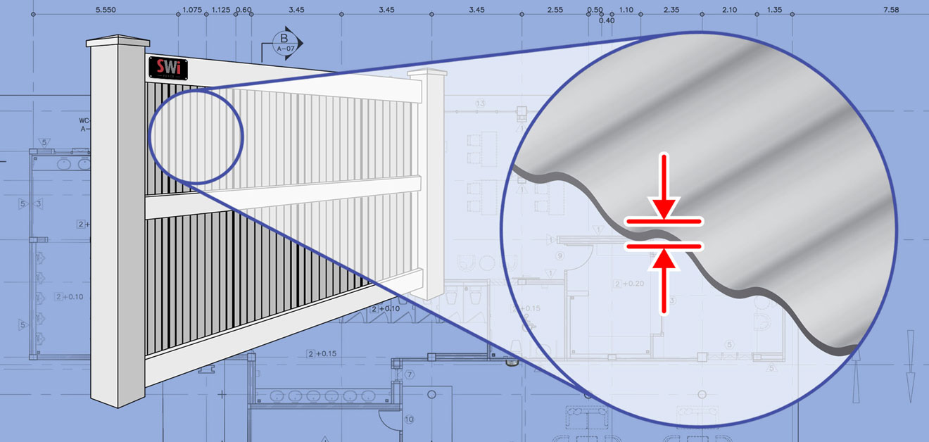 xxxREGION Corrugated Steel Fence Panels