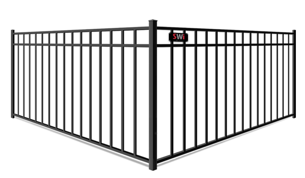 3 rail flat top commercial ornamental iron fence contractor in xxxREGION