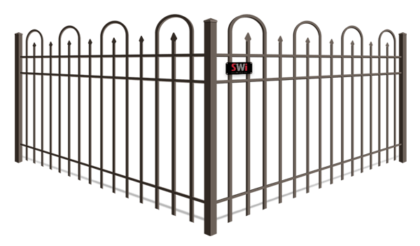 Looped Picket aluminum fence company in xxxREGION