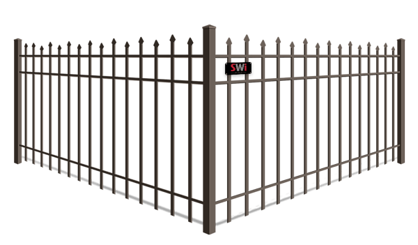 Staggered Picket aluminum fence company in xxxREGION