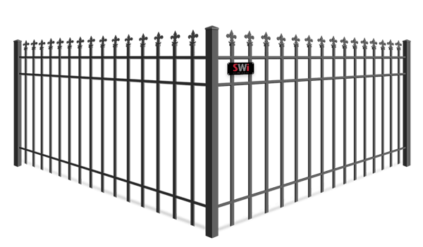 Fleur De Lis Finial wrought iron fence company in Wyoming