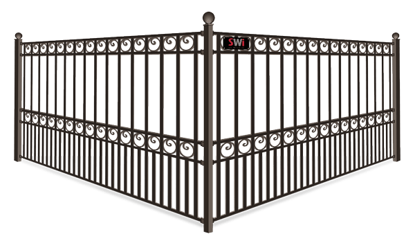 Ornate With Rings wrought iron fence company in xxxREGION