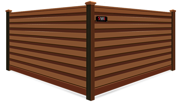 Saddle Horizontal Privacy Trex fence company in Wyoming
