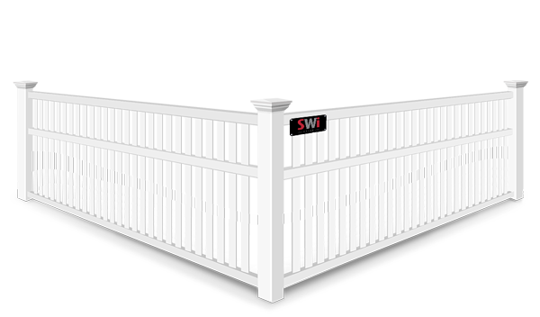 3 Rail Closed Picket vinyl fence contractor in Wyoming