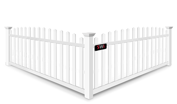 Arched picket vinyl fence contractor in Wyoming